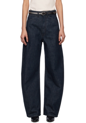LEMAIRE Blue High Waisted Curved Jeans