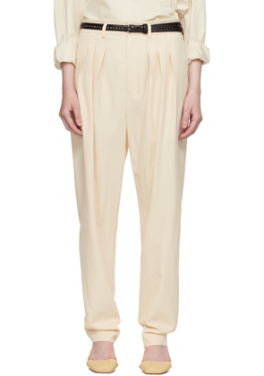 LEMAIRE Off-White Pleated Tailored Trousers