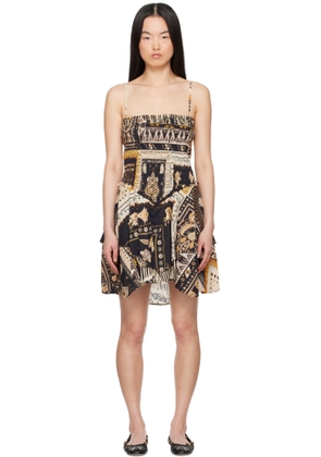 Isabel Marant Etoile Black & Yellow Anka Minidress