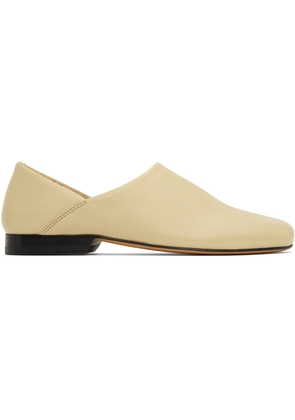 LEMAIRE Beige Leather Slippers