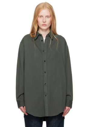 LEMAIRE Black Relaxed Denim Shirt