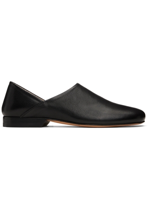 LEMAIRE Black Leather Slippers