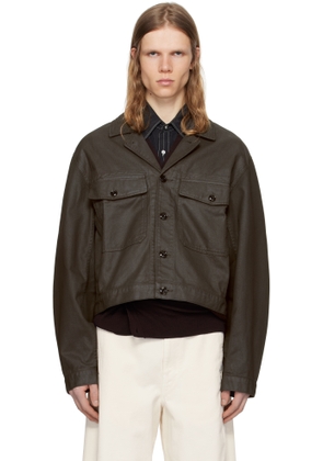 LEMAIRE Brown Trucker Denim Jacket