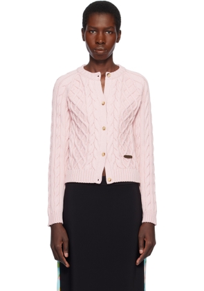 Moschino Pink Organic Cotton Blend Cardigan