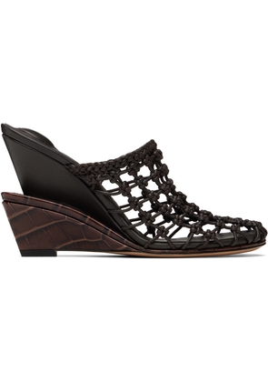 JACQUEMUS Brown La Croisière 'The double woven' Mules