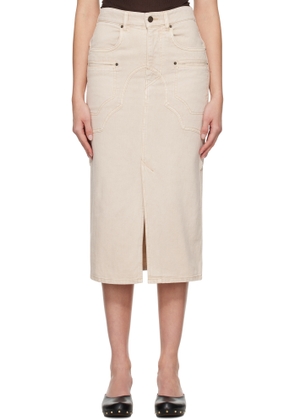Isabel Marant Beige Britt Denim Midi Skirt