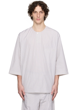 LEMAIRE White Short Sleeve Henley
