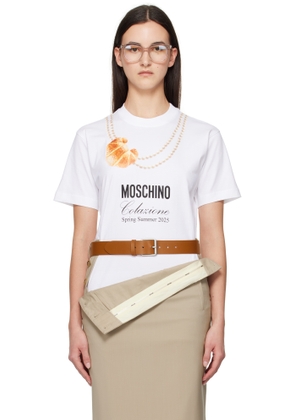Moschino White 'Moschino' Breakfast T-shirt