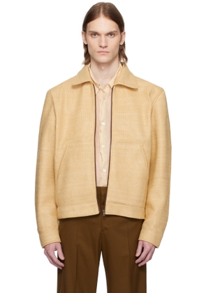 CMMN SWDN Beige Shelby Raffia Jacket