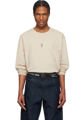 LEMAIRE Beige Boxy Long Sleeve T-shirt