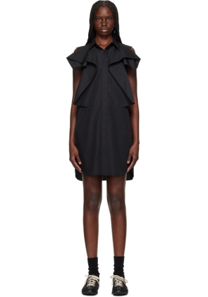 sacai Black Poplin Minidress