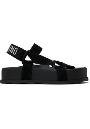 Moschino Black Suede Sandals
