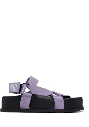 Moschino Purple & Black Sporty Sandals