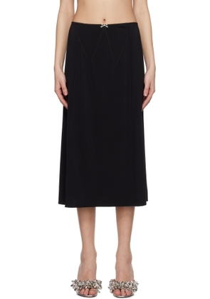 Rabanne Black Bow Midi Skirt