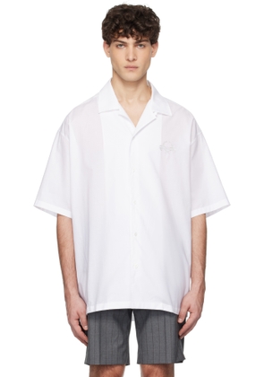 Moschino White Laurel Crown Emblem Shirt