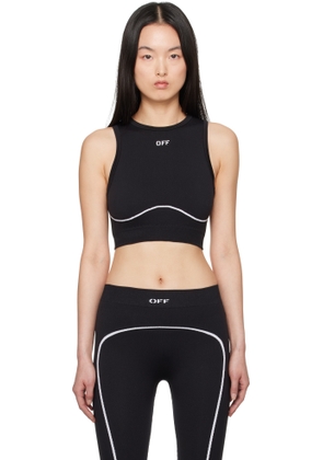 Off-White Black Stamp Seamless Sport Bra