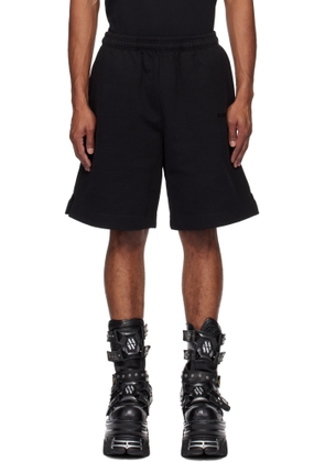 VETEMENTS Black Embroidered Logo Shorts