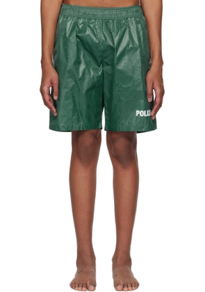 VETEMENTS Green 'Polizei' Swim Shorts