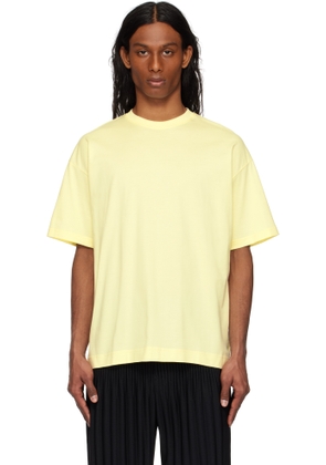 HOMME PLISSÉ ISSEY MIYAKE Yellow Windswept Plaid T-shirt