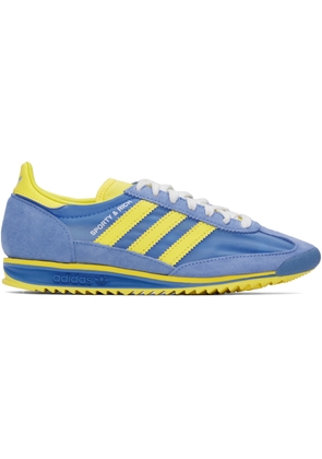 Sporty & Rich Yellow & Blue adidas Originals Edition SL72 Sneakers