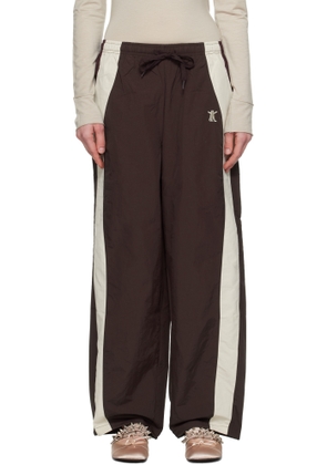 OPEN YY Brown & Beige YY Color Block Lounge Pants