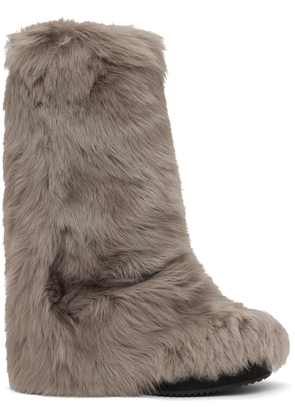 The Attico Taupe Robin Combat Boots