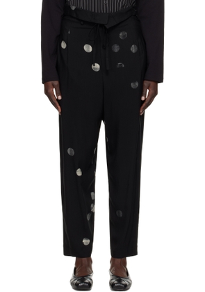 Y's Black U-High Waist Trousers
