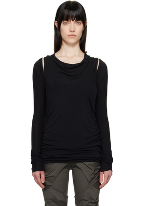 OPEN YY Black Convertible Bolero T-shirt