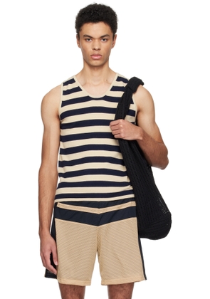 Gimaguas Beige & Navy Leo Tank Top