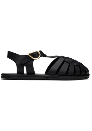 Ancient Greek Sandals Black Karina Sandals