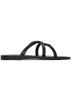 Ancient Greek Sandals Black Egopi Sandals