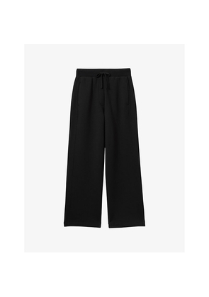 Womens Reiss Laney Wide-Leg High-Rise Stretch-Jersey Jogging Bottoms