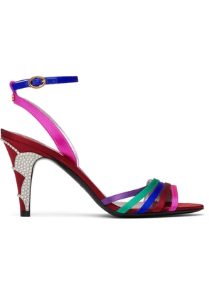 Valentino Garavani Multicolor Ladycrush Satin Heeled Sandals