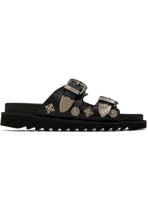 Toga Pulla Black Buckle Sandals