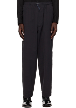 Toga Virilis Black Cotton Polyester Twill Trousers