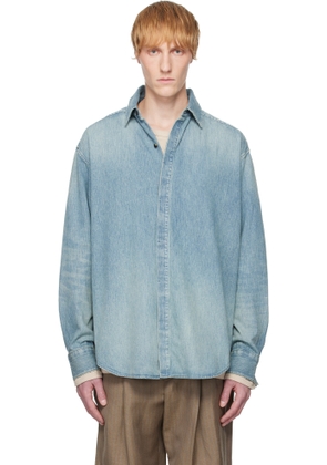 Fear of God Blue Button Up Denim Shirt