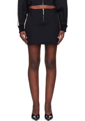 Palm Angels Black Neoprene Track Miniskirt