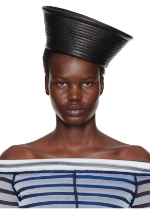 Jean Paul Gaultier Black 'The Leather Sailor' Hat