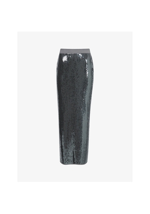 Womens Leem Squined Maxi Pencil Skirt