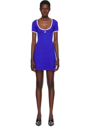 Courrèges Blue Holistic Contrast Minidress