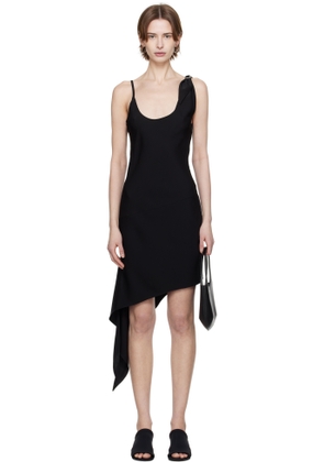 Courrèges Black Scarf Midi Dress
