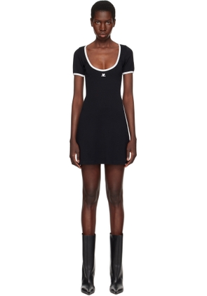 Courrèges Black Holistic Contrast Minidress