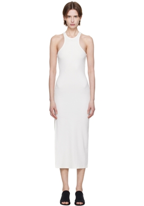 Courrèges White Scuba 90's Rib Midi Dress
