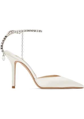 Jimmy Choo Off-White Saeda 100 Heels