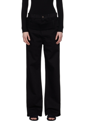 Courrèges Black Double Belt Jeans