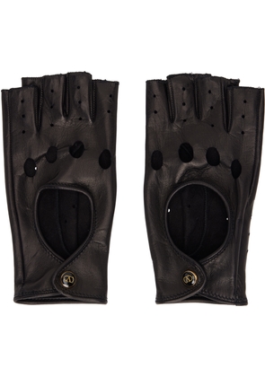 Valentino Garavani Black VLogo Signature Nappa Fingerless Gloves