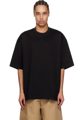 WOOYOUNGMI Black Cotton Overfit T-Shirt