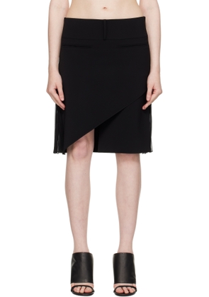 Courrèges Black Infinity Pleats Miniskirt