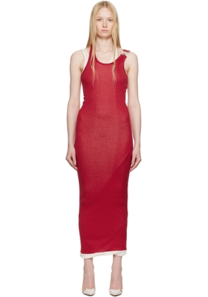 Jean Paul Gaultier Red 'The Draped Double' Maxi Dress