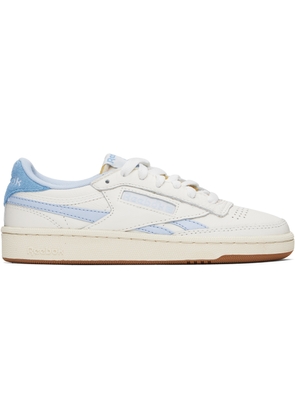 Reebok Classics Off-White & Blue Club C Revenge Vintage Sneakers